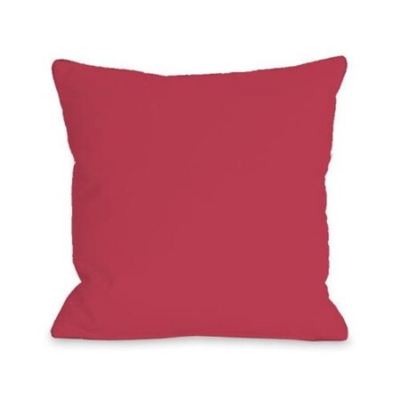 One Bella Casa One Bella Casa 74713PL16O 16 x 16 in. Solid Color Outdoor Pillow - Rose 74713PL16O